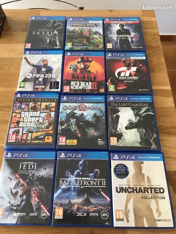 Lot de jeux PS4 God of war GTA Res Dead Redemtion Uncharted Fifa... (image 2)