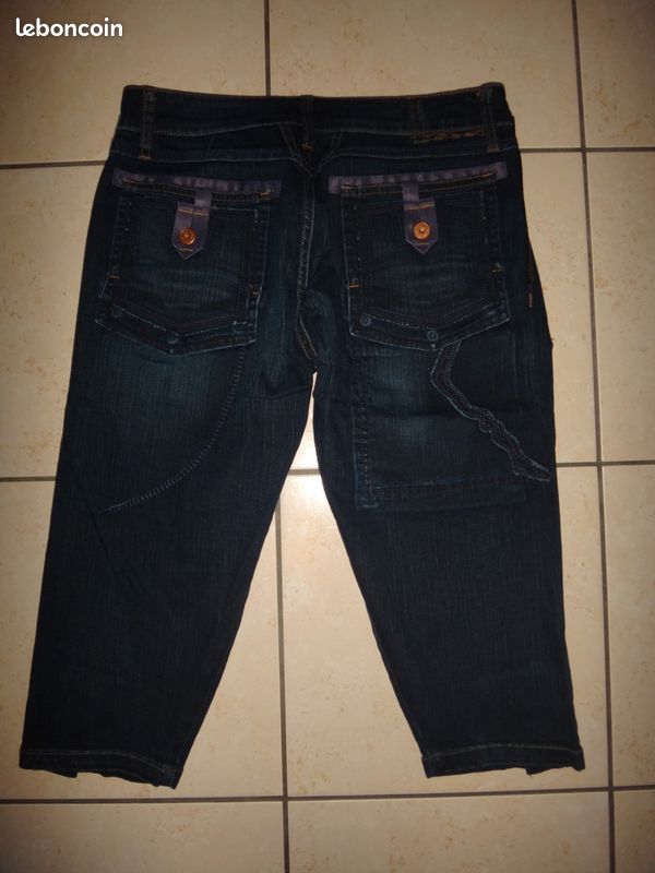 Pantacourt Baggy Marithé François Girbaud Taille 40 – Blanc, état Neuf