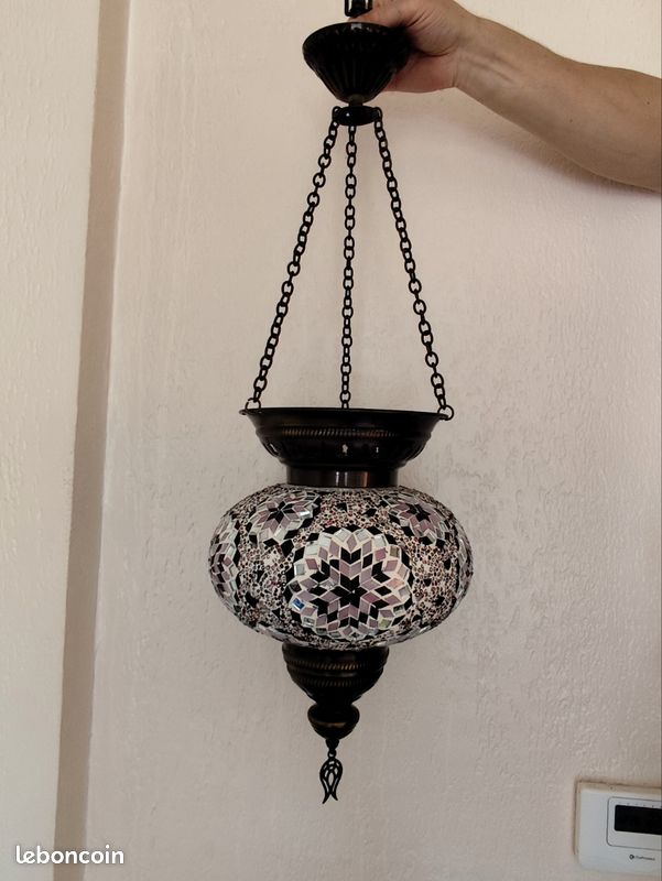 Lampe orientale en mosaïque artisanal (image 2)