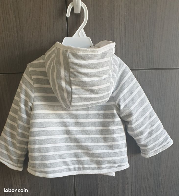 Veste bébé rayée (image 3)