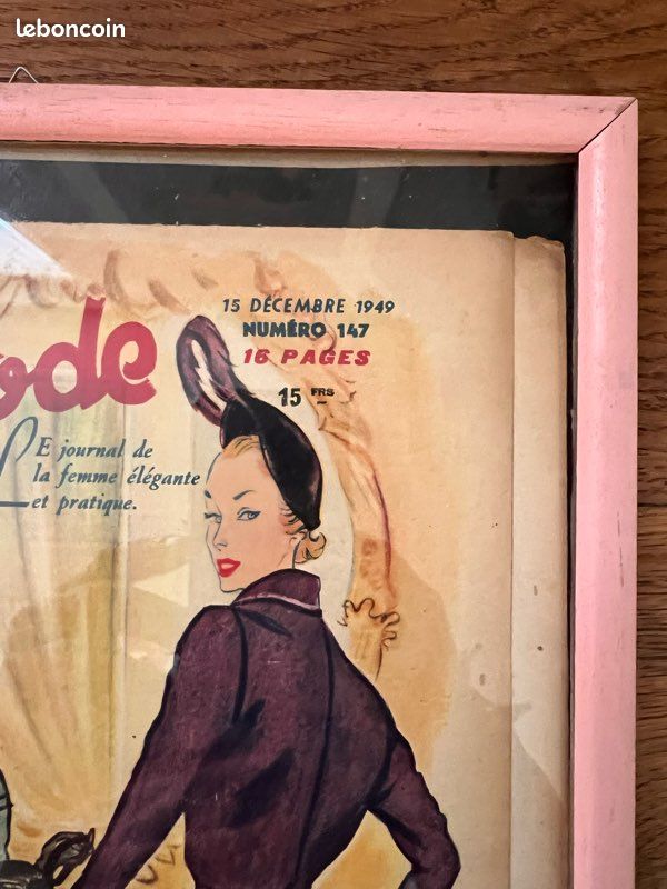 Cadre avec ancienne revue Votre Mode (image 3)