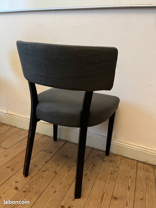 Chaises gris en tissus (4 qté) (image 2)