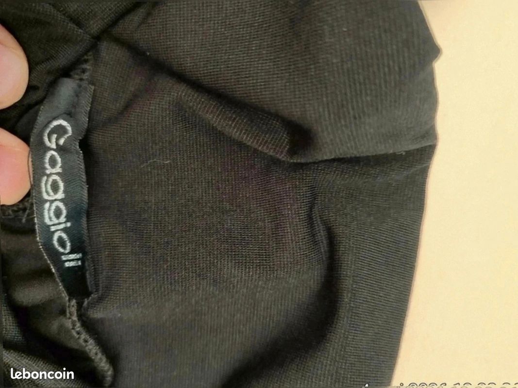 Pantalon Fluide Noir Made In italy - Large (image 5)