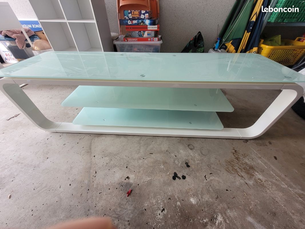 Meuble TV verre trempé (image 1)