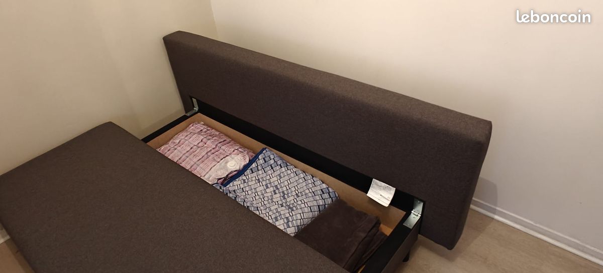 Canapé Ikea Alvdalen gris convertible très bon état (image 3)