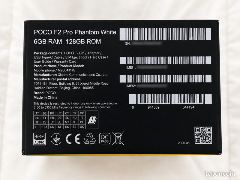đ± POCO F2 Pro 6Go / 128Go Phantom White đ€âš NEUF âą Jamais utilisĂ© âą Jamais activĂ© (image 2)