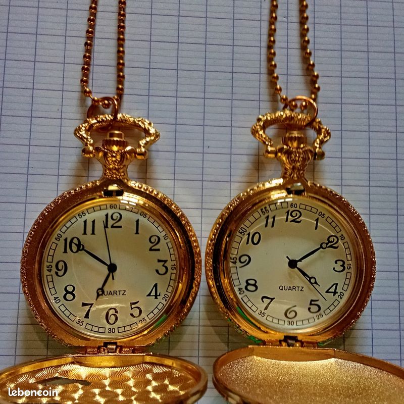 Chaîne De Montre Gousset Ancienne Plaquée Or - Lot Bijou Vintage - Occasion