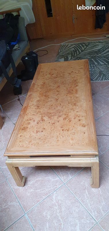 Table basse loupe d'orme (image 1)