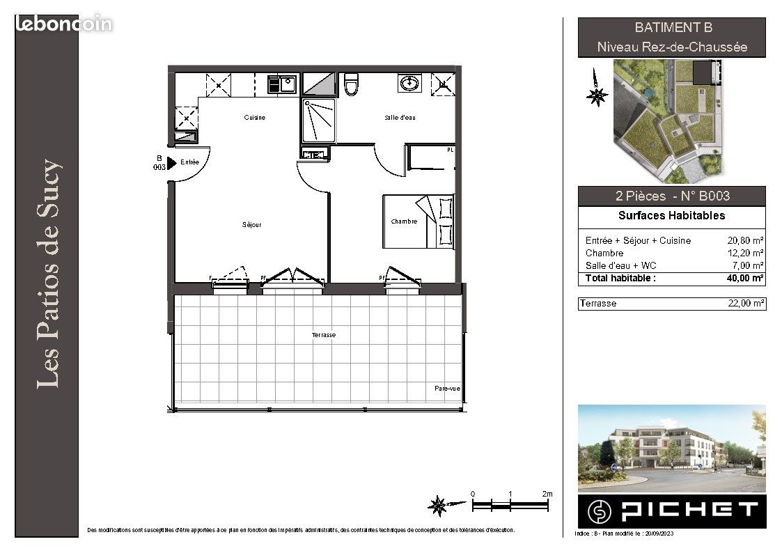 Appartement 2 pièces 40 m² · à Sucy-en-Brie · 40 m² · 970 €