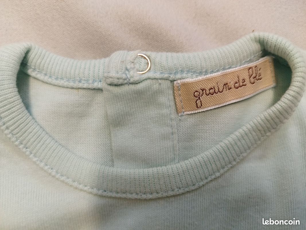 T-shirt aujourd'hui j'ai décidé d'être sage - 6 mois - grain de blé (image 3)