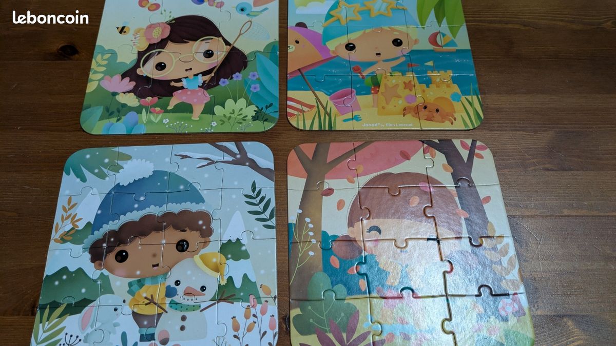 Puzzle x4 Janod niveau progressif (image 3)