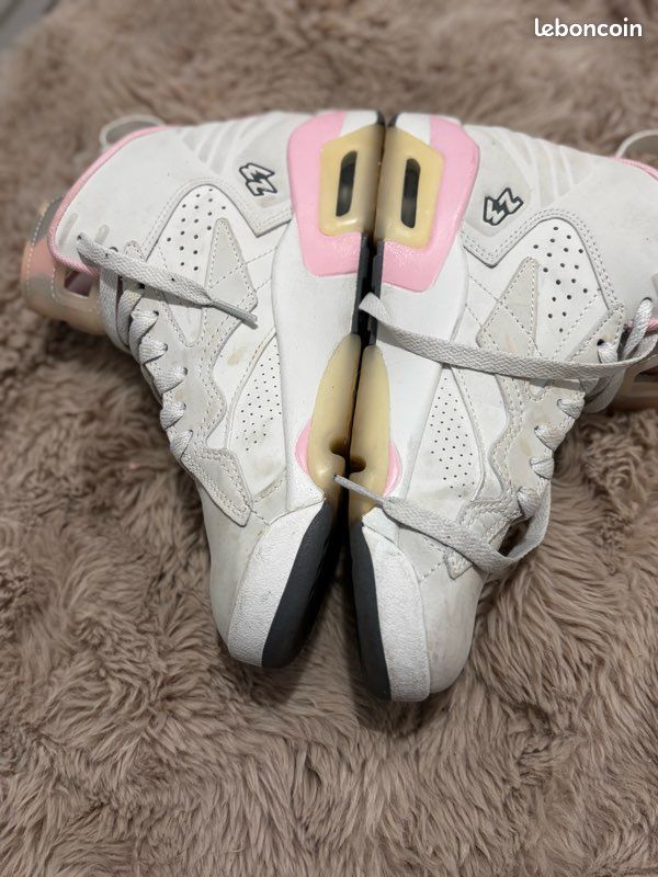 Jordan Flight 23 – Baskets montantes femme – Blanc/Rose Chaussures