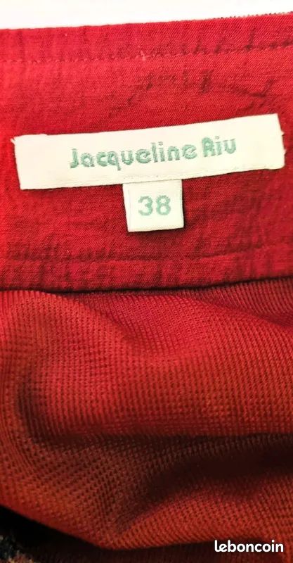 Ensemble Jupe Et Haut Vintage Jacqueline Rieu - Taille S, Rouge - État Impeccable