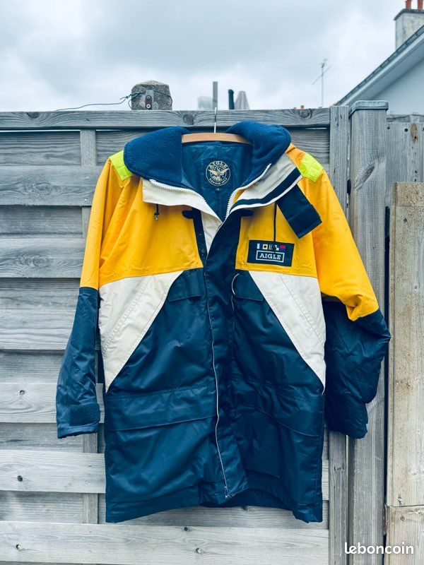 Gilet De Pêche Vintage Eagle Claw – Bleu Marine, Taille L/XL, Années 80/90, Multitudes Poches
