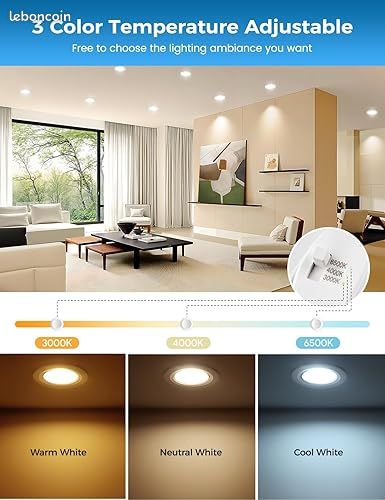 Spot Encastrable Orientable Variable Salle De Bain IP65 CCT RT2012 LED 6W Blanc WOLTZ | Leroy Merlin
