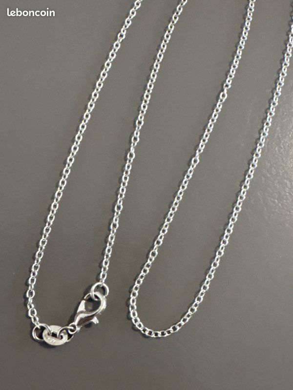 Chaîne en argent 925 longueur 47 cm maillon de 1,5 mm K (image 9)