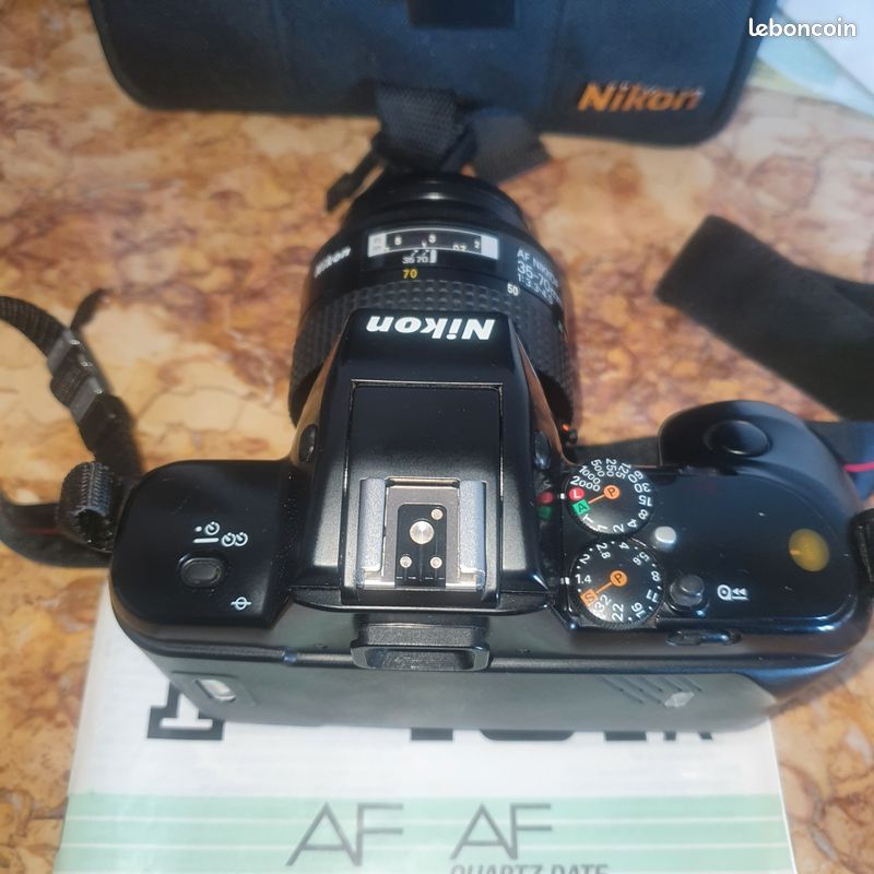 Appareil Photo Nikon F‑401X Argentique - Autofocus - Parfait état, Testé - Noir - 35 Mm Avec Flash Intégré