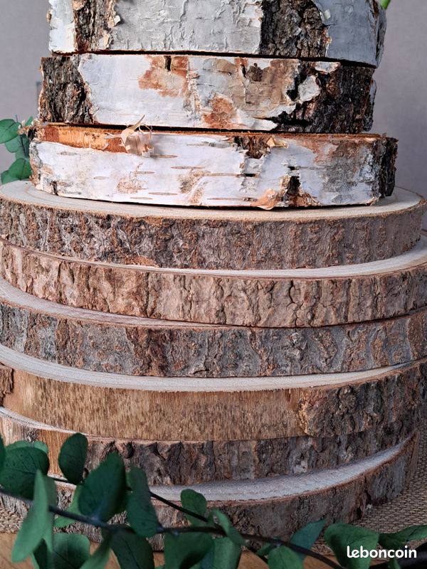 Rondin bois - déco mariage champêtre (image 1)