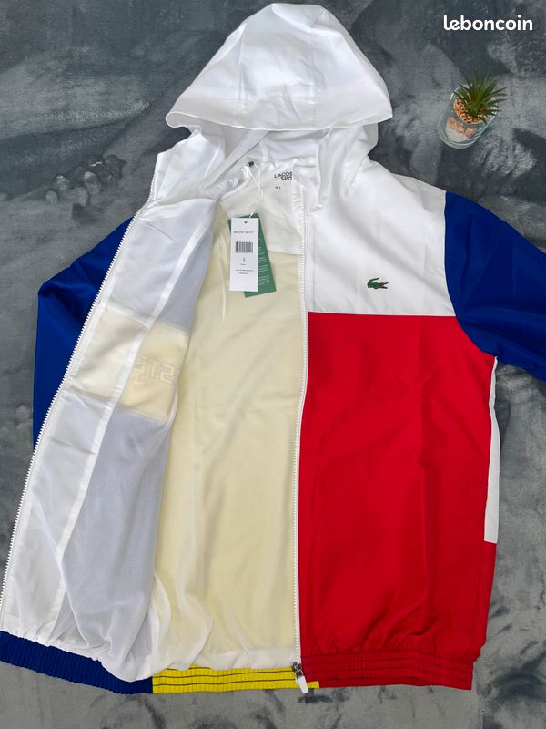 Veste Lacoste Homme Jogging Lacoste Bleu Blanc Rouge Ensemble De