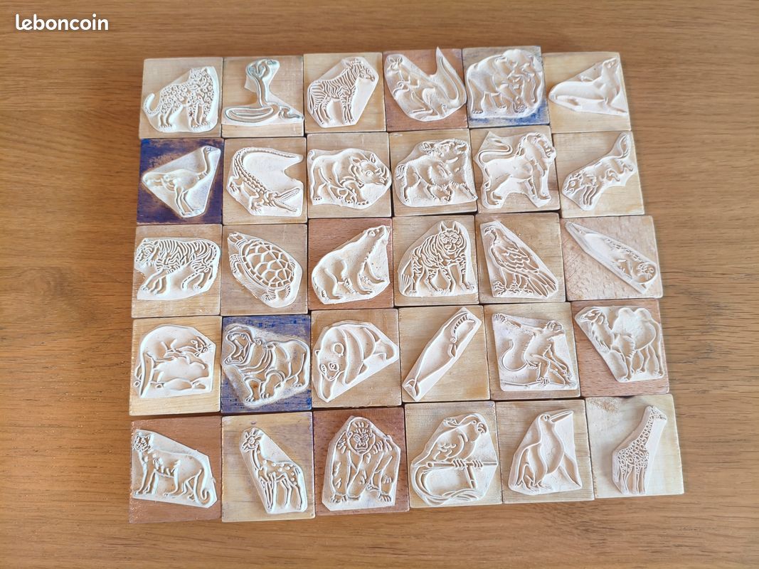 Lot de 30 tampons Animaux (loisirs créatifs) (image 1)