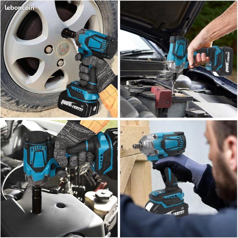 clé à choc makita sans fil 350n.m double batterie 68v avec