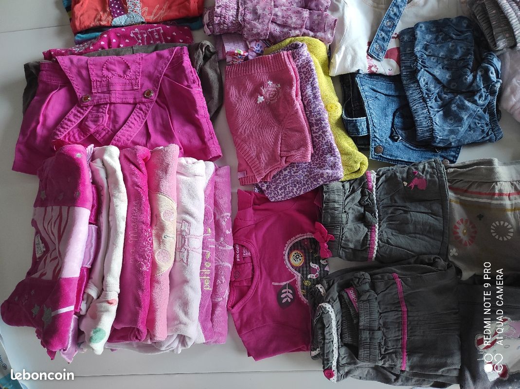 Lot ou détaillé vêtement bébé fille 6mois été ou hiver caro07380 (image 2)