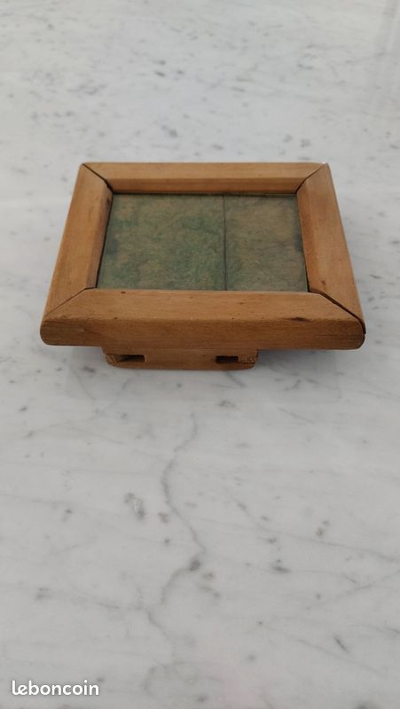 Ancien Châssis De Presse Photographique 31x25 Cm En Bois - À Restaurer