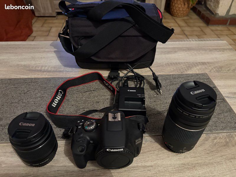 Appareil photo reflex Canon + objectifs (image 1)
