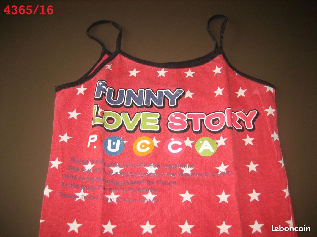 Pyjama rouge pucca 10 ans (ludo14) (image 2)