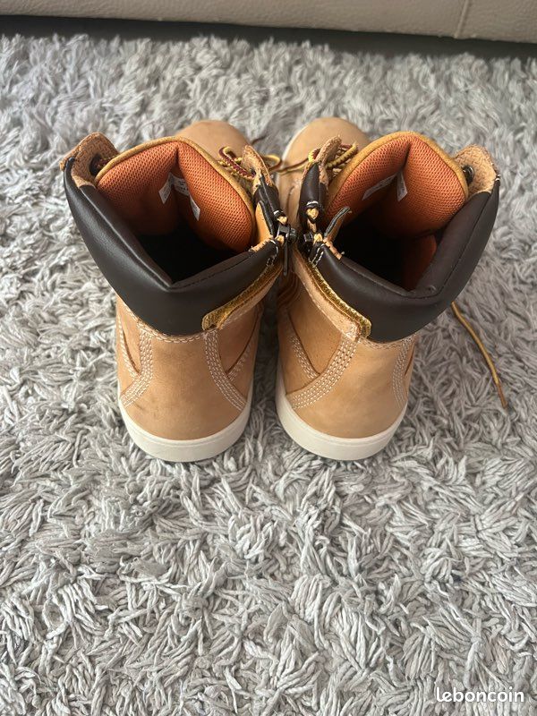 Timberland Davis Square 6-Inch Side Zip Junior A1UXF Wheat (image 3)
