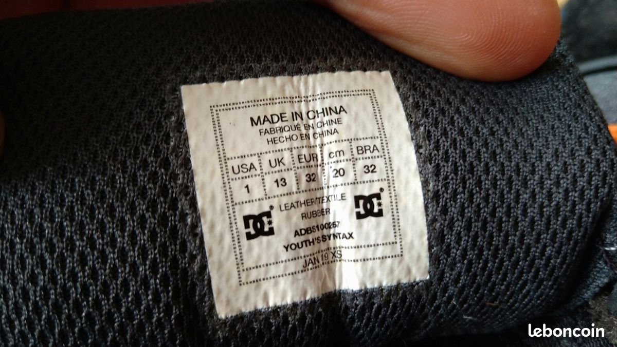 Baskets DC Pour Garçon - Taille 13 - Occasion