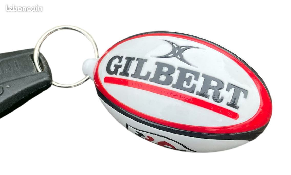 Porte-clés Ballon Stade Toulousain – Collection Officielle – Caoutchouc – Supporter Rugby