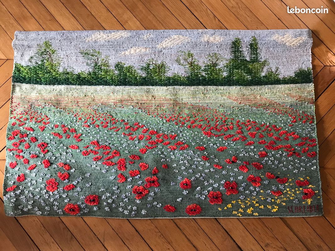 Tapisserie Coquelicot - Rayons de soleil sur un bouquet de coquelicots Tapisserie