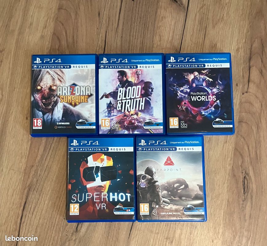 PS VR1 (Playstation 4) + Accessoires (PS Move et Caméra) + 5 Jeux VR PS4 + Manette de visée VR + Housse Casque VR (image 4)