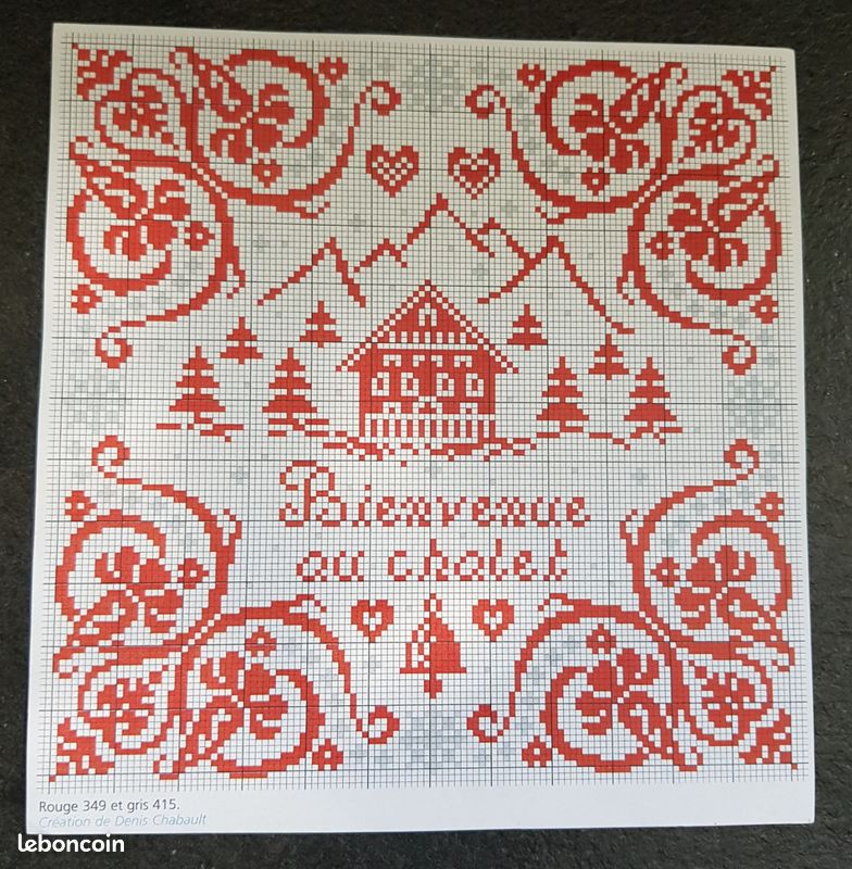 Kit Point De Croix Chalet Classique - Neuf Pour Broderie