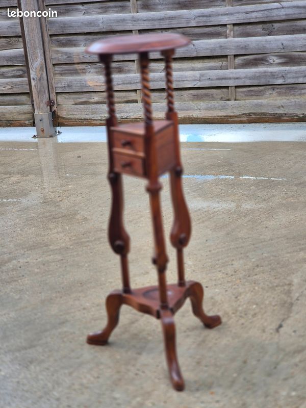 Paire de selettes colonne support en bois acajou bien lire l'annonce (image 4)