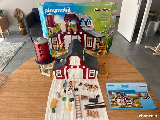 Ferme avec silo Playmobil, paq. 222, 4 ans et plus