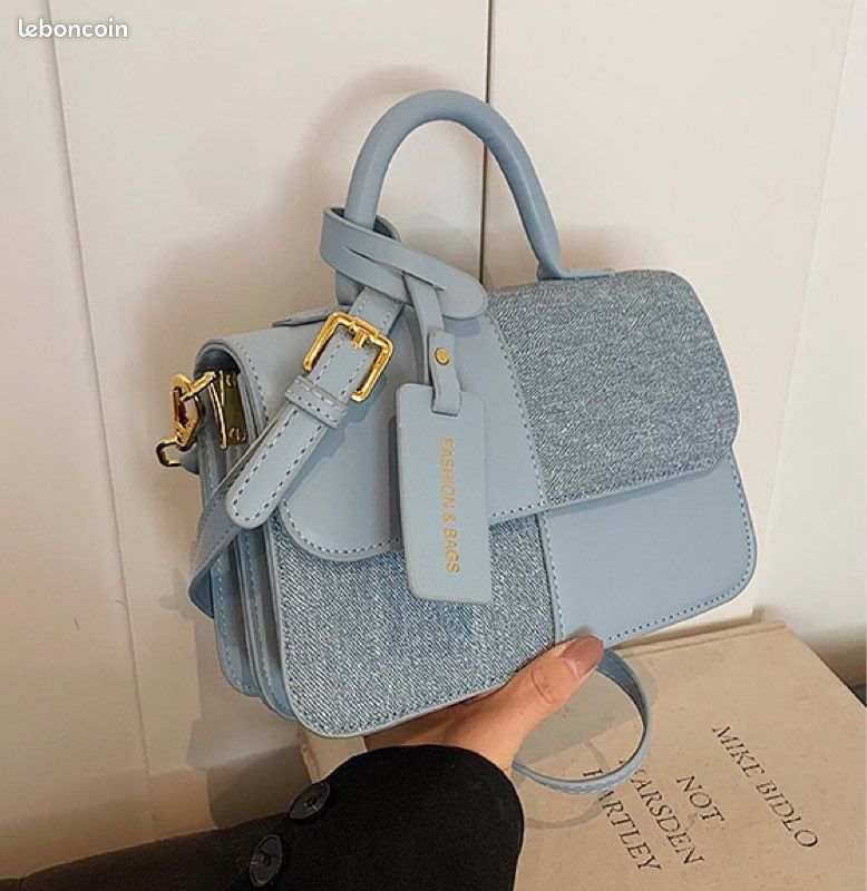 Sac à bandoulière bleu ciel pour femme sac à main fashion et chic