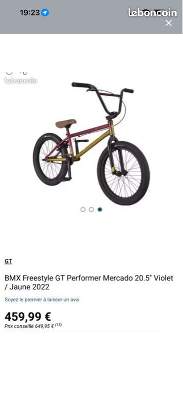 BMX GT Performer 1998-1999 – Cadre Bleu – Occasion En état De Marche – Vélo Vintage Pour Collection Ou Ride