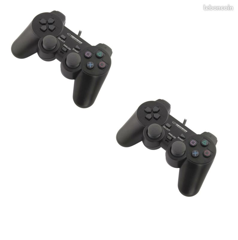 2 Manettes Analogiques Filaires Pour Playstation 2 PS2 - Longueur 1,40 M - Neuf Straße Game