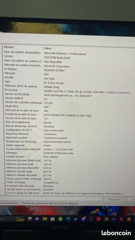 PC GAMER RTX 4060Ti + i7-7700K + Watercooling CORSAIR (image 5)