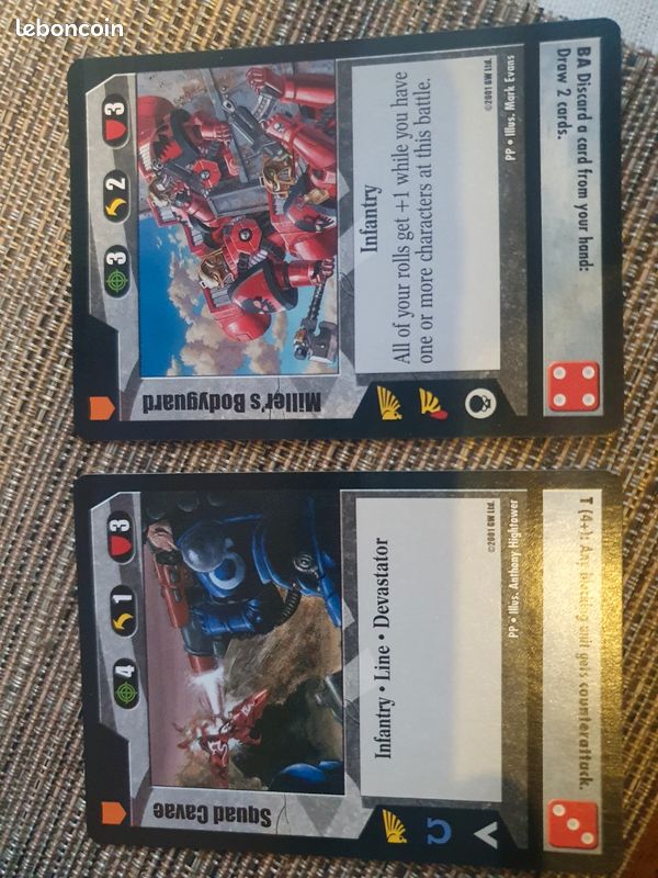 Lot 21 cartes Vintage Warhammer 40000 40k ork space marine (image 5)