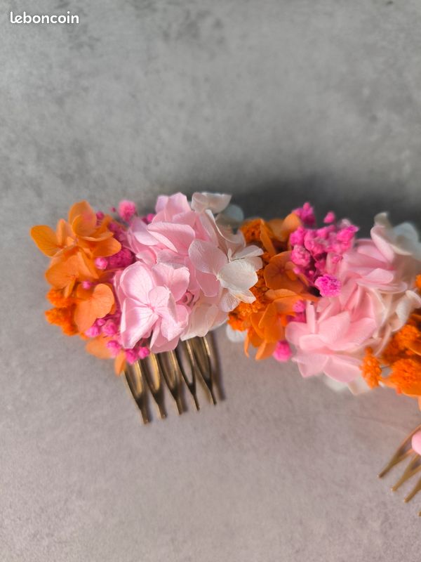 Pince à Cheveux Fleur Rose En Tissu - 11 Cm, Design Pin-up - Pour Mariage, Plage, Fête, Décoration Vestimentaire