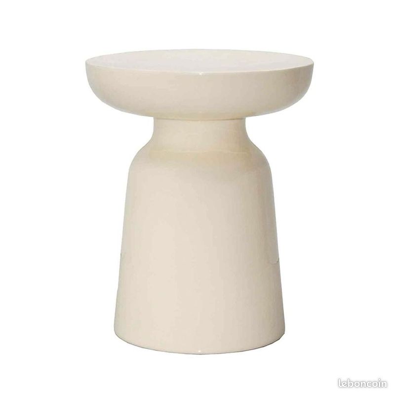 Sellette Métal Écru – D40 x H43 cm (image 4)