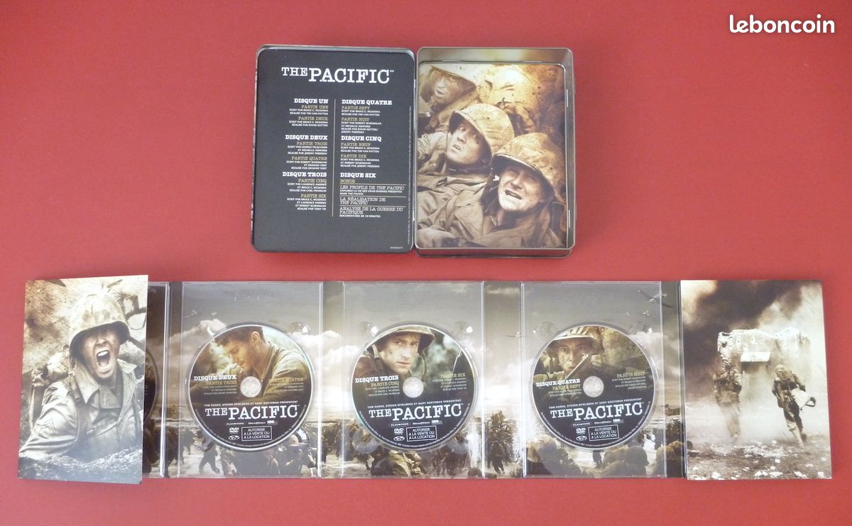 THE PACIFIC film Tom Hanks, Steven Spielberg, Gary Goetzman Coffret métal 6 DVD - C. NEUF (image 2)