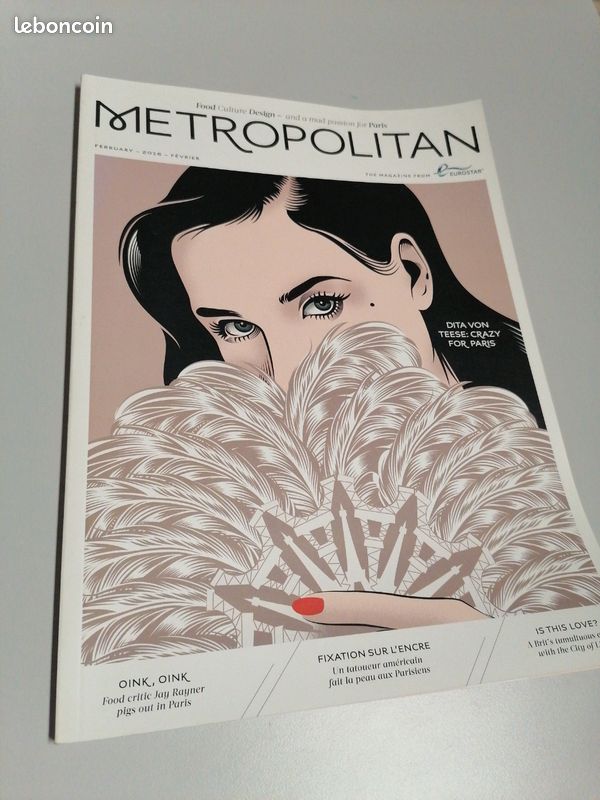 Magazine Metropolitan février 2016 Dita Von Teese (image 1)