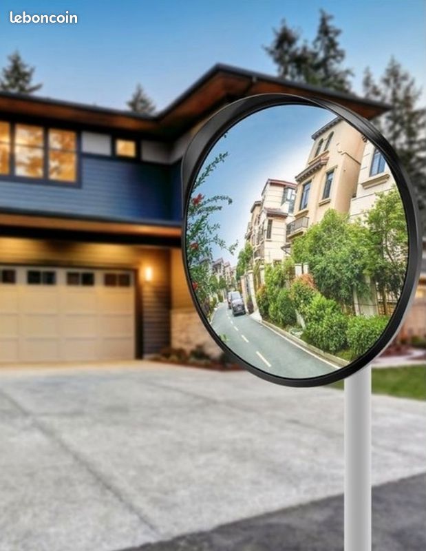 Miroir Convexe De Sécurité Moveland 38 Cm - Réglable, Acrylique, Angle 160°, Pour Allée, Garage, Cour