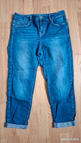 Jean droit bleu foncé taille haute : Achat occasion | Jeans taille Jean droit bleu foncé taille haute : Achat occasion | Jeans taille