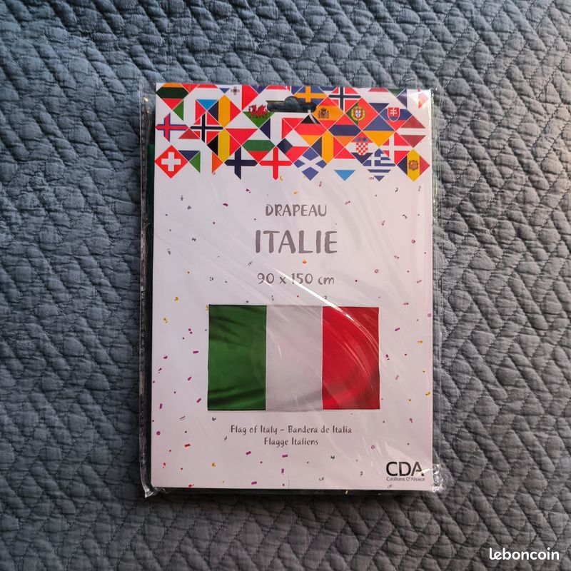 Fanion Officiel Coupe Du Monde 90 - Italie Vs Angleterre - 7 Juillet - Nostalgie Foot