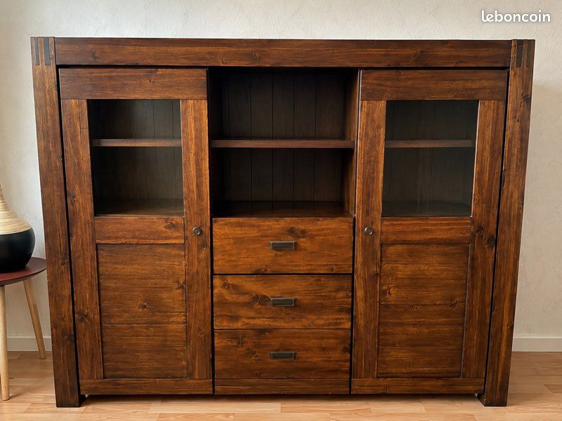 Grand buffet / vaisselier en bois massif (image 1)
